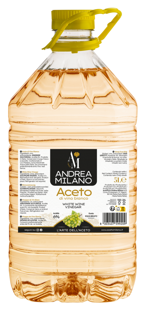 Vinný ocet bílý Andrea Milano 5l